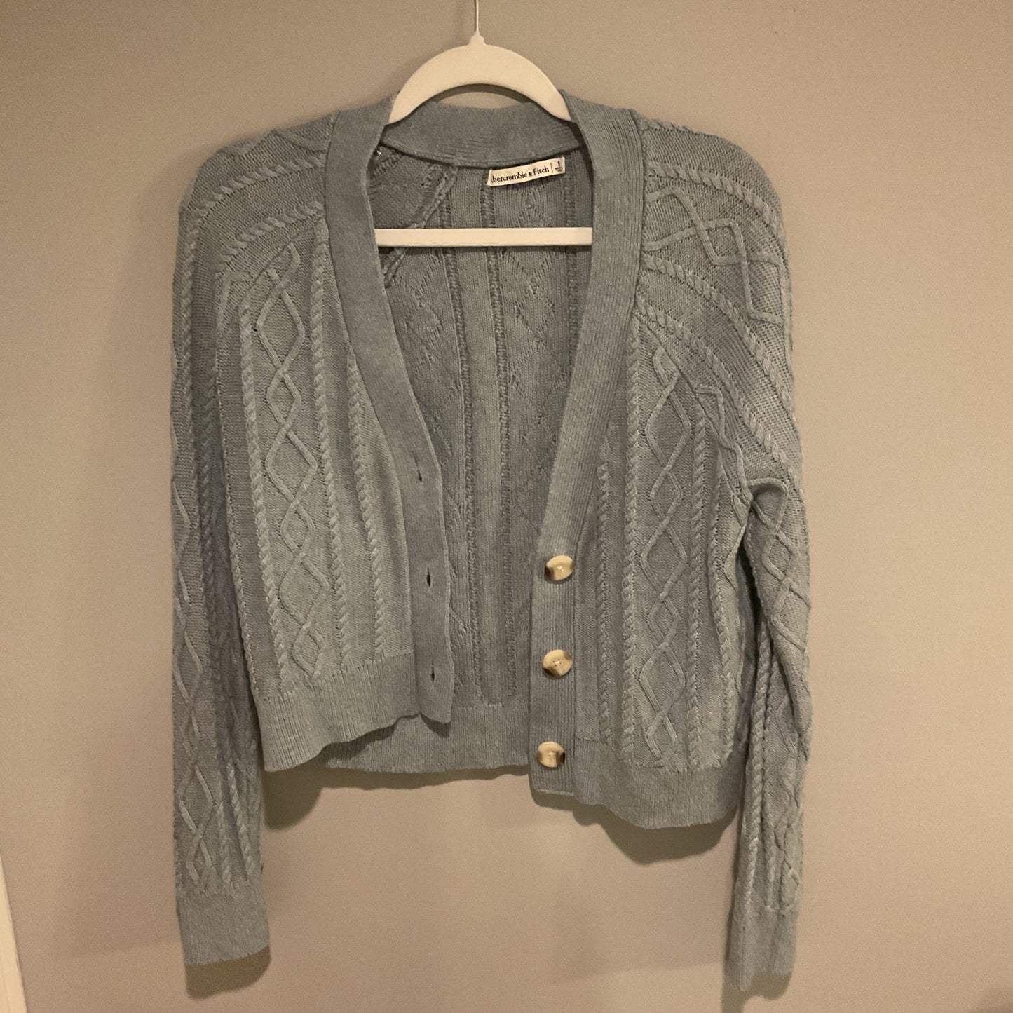 ABERCROMBIE & FITCH 2PC CABLE KNIT CARDIGAN SET