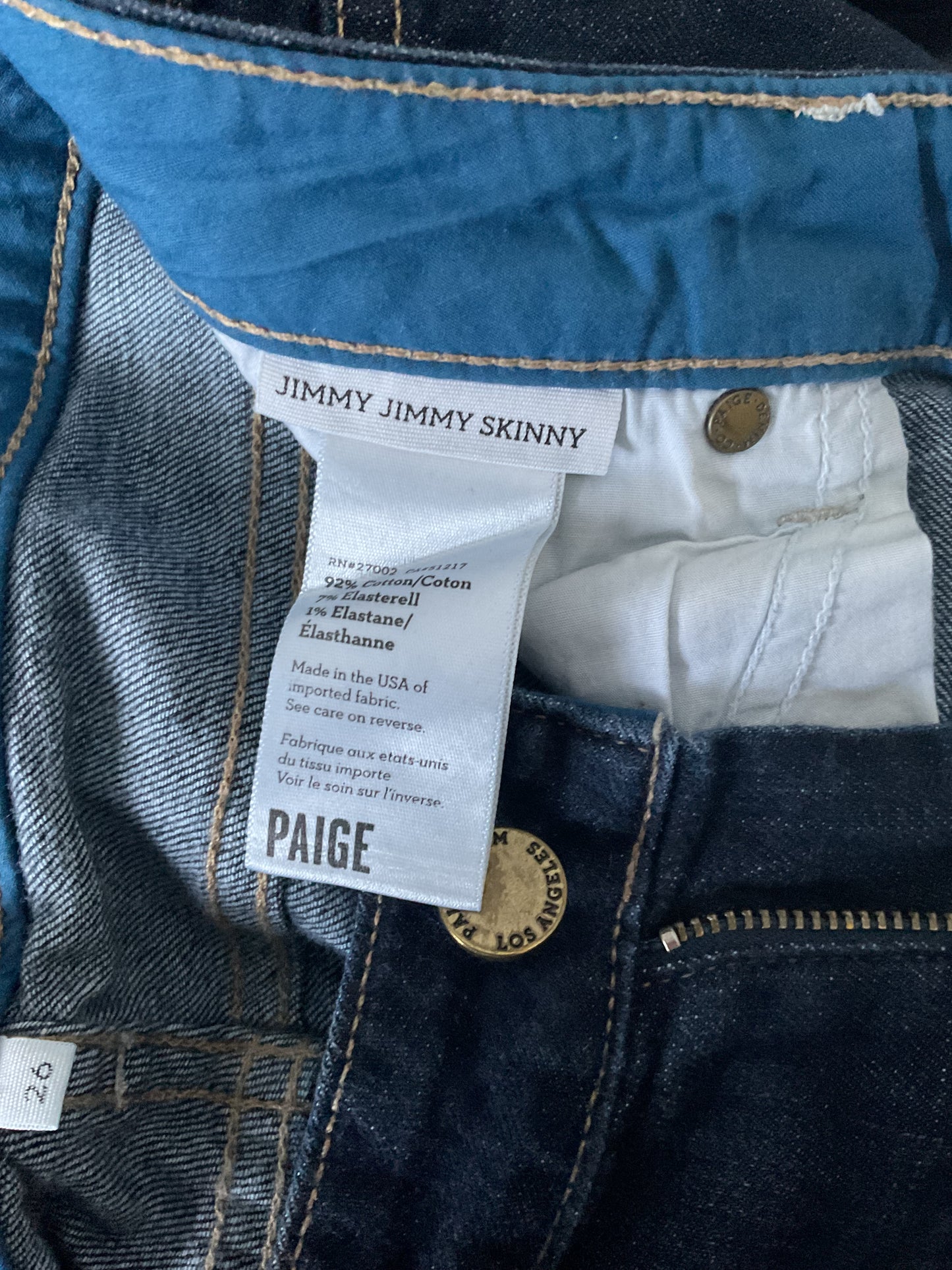 PAIGE JIMMY JIMMY SKINNY JEANS