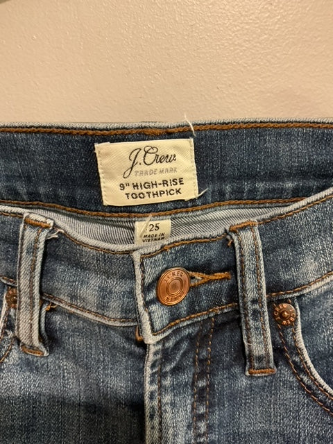 J CREW HIGH WAISTED SKINNY JEANS