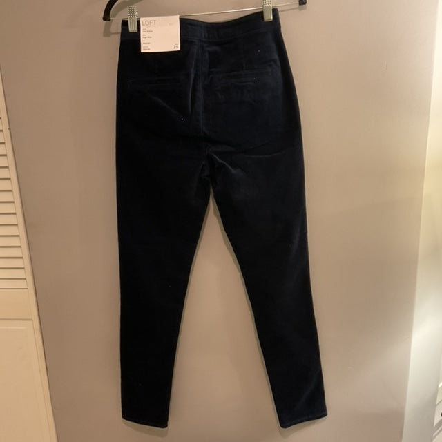 LOFT NWT HIGH RISE MARINER VELVET SKINNY PANT