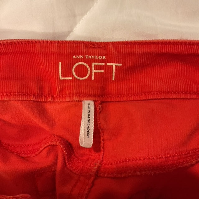 LOFT MID RISE CORDUROY STRAIGHT LEG PANT