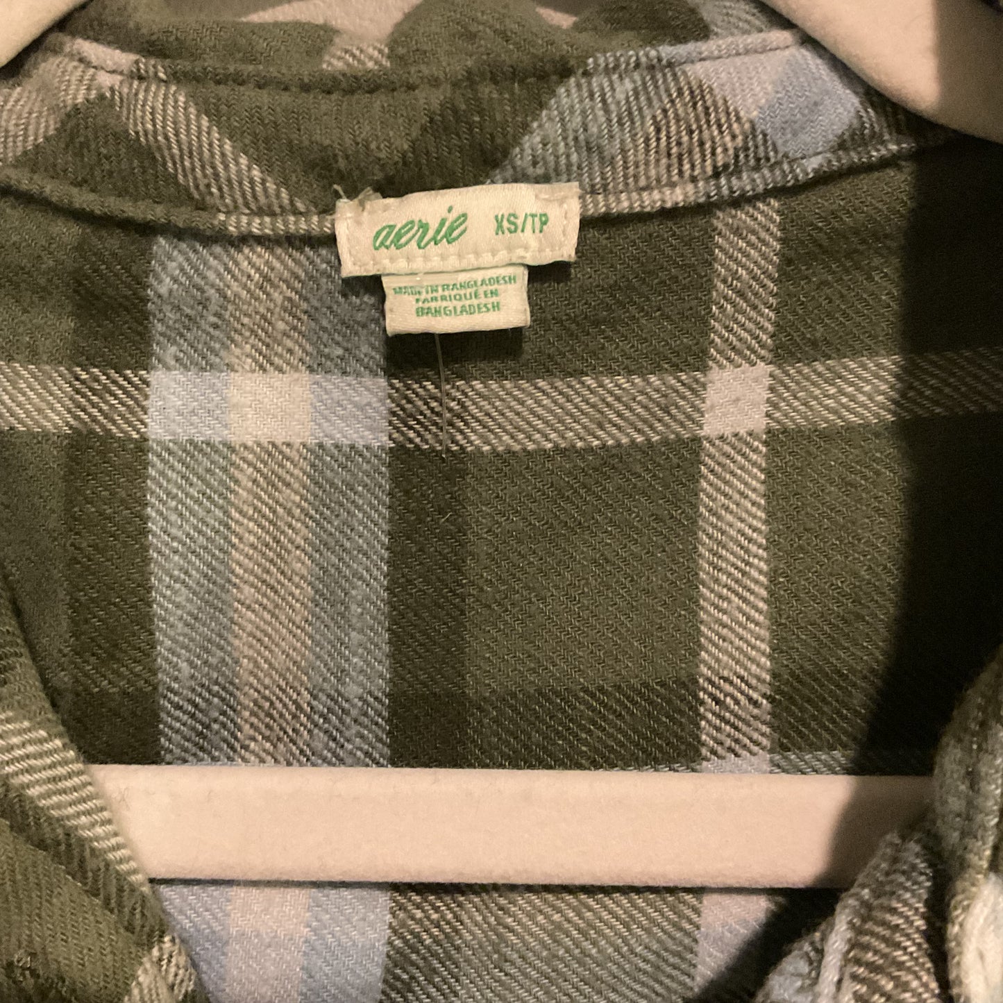 AERIE BUTTON UP FLANNEL TOP