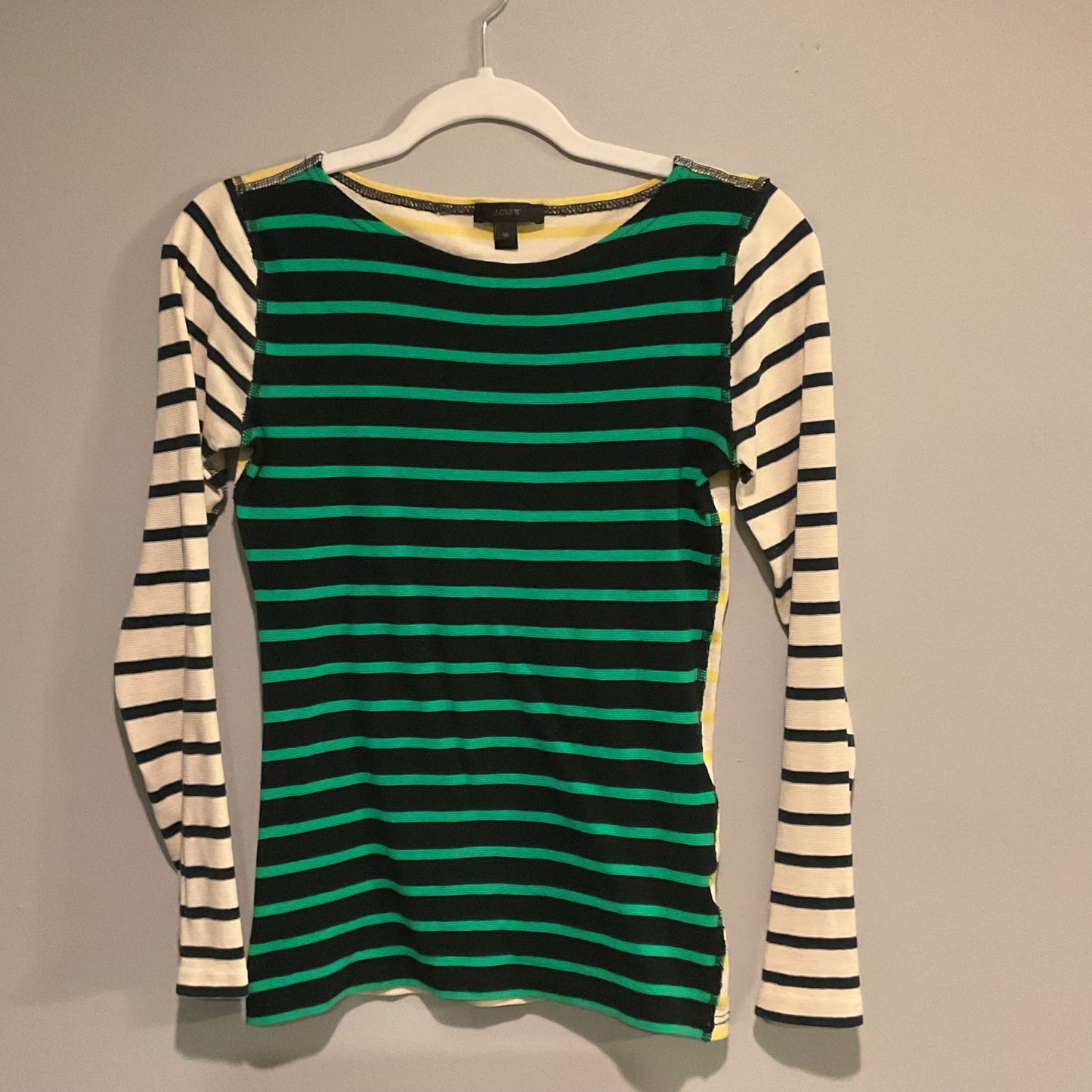 J CREW STRIPED LONG SLEEVE TOP