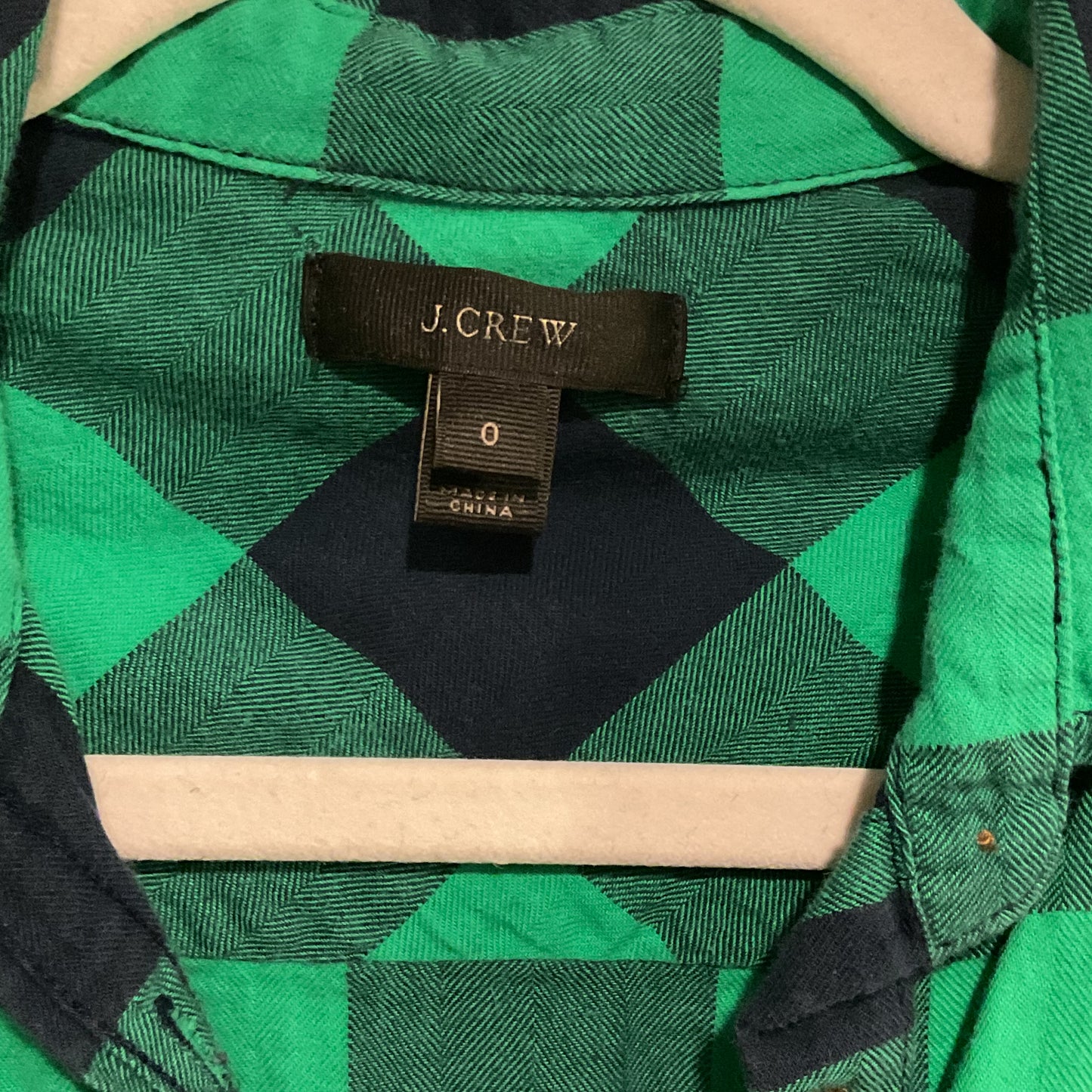 J CREW LONG SLEEVE BUFFALO CHECK BUTTON UP TOP