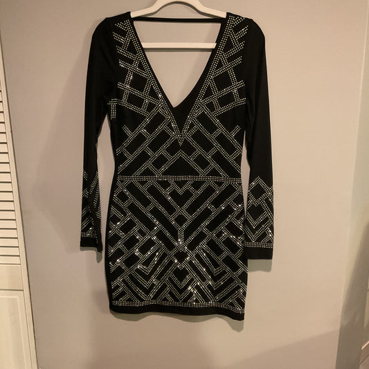 BEBE STUDDED BODYCON DRESS