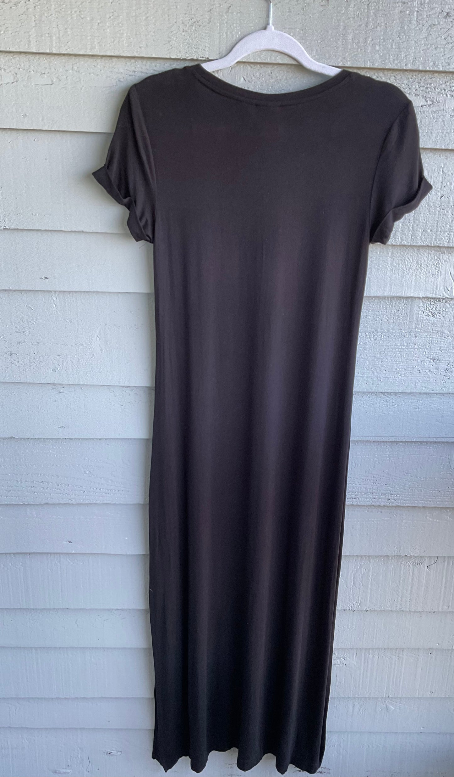 c&c california maxi dress C&C California Women Linen Button Down Stripe Maxi Dress Size 12 Coastal Beach